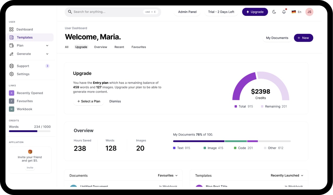 Basheer AI Dashboard Mockup